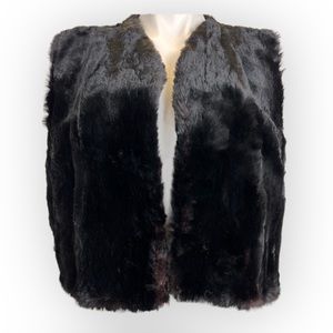Vintage fur vest chinchilla rex rabbit